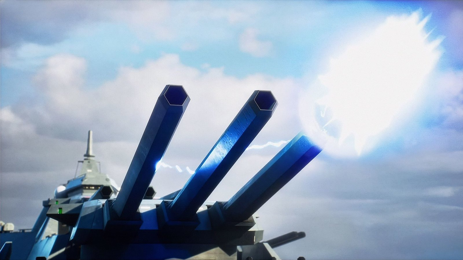 Официальный кадр Ace Combat 8: Wings of Theve с Land Battleship и главным орудием
