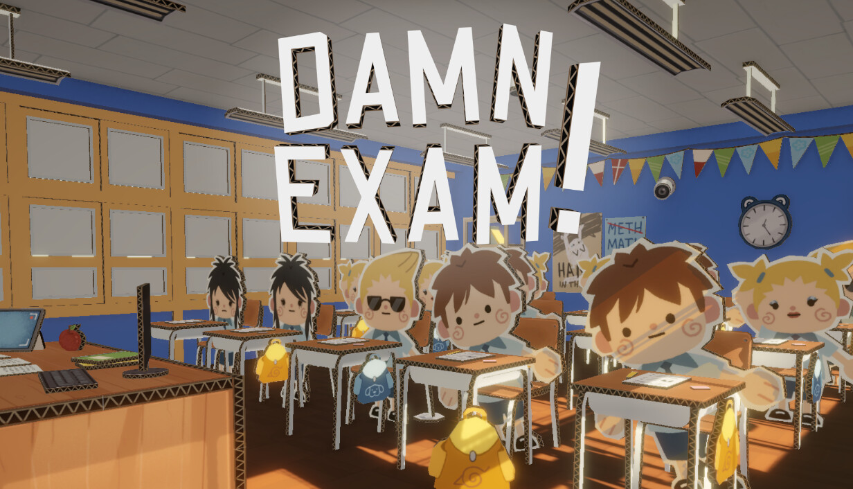 Официальный горизонтальный Steam-арт Damn Exam