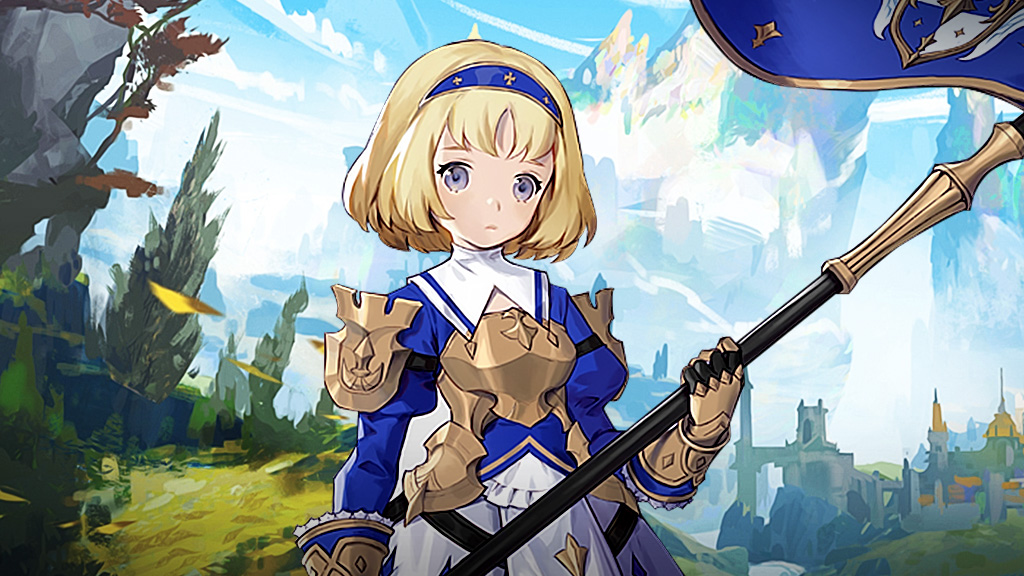 Официальный арт DragonSword : Awakening с героиней на фоне мира Орбис