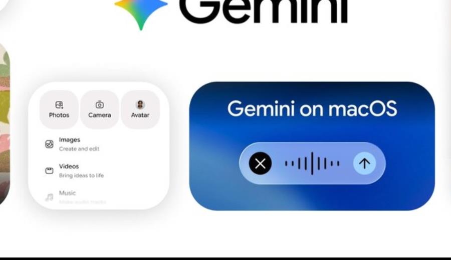 Интерфейс Gemini с выбором фото и камеры для загрузки материалов