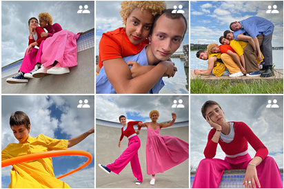 Официальный визуал Apple Shared Albums с сеткой фотографий