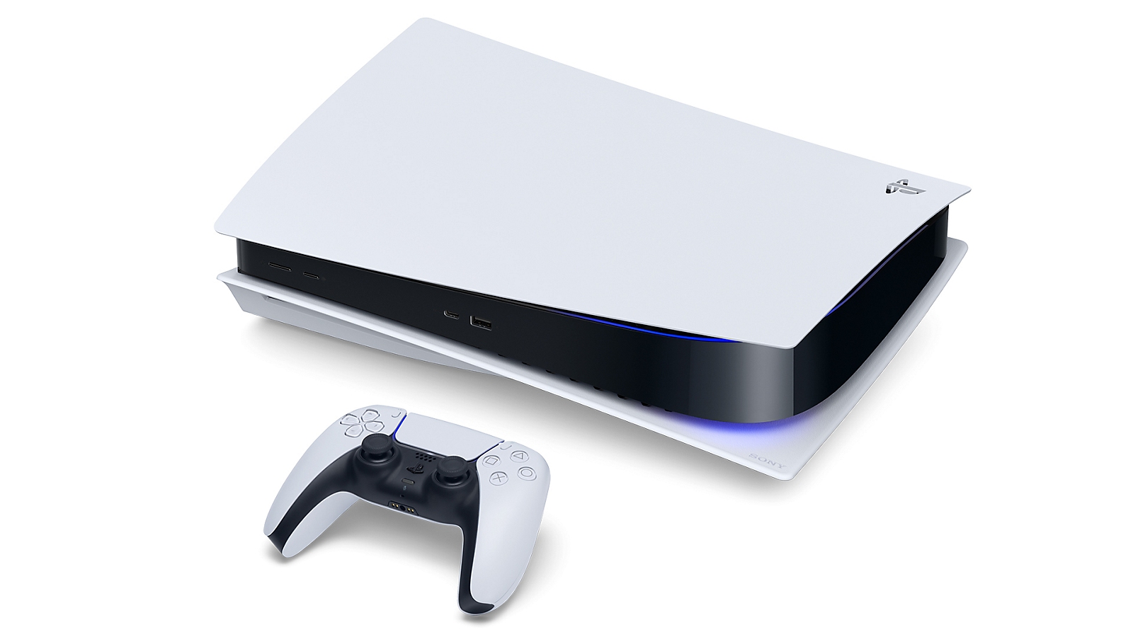 Официальное горизонтальное изображение консоли PlayStation 5