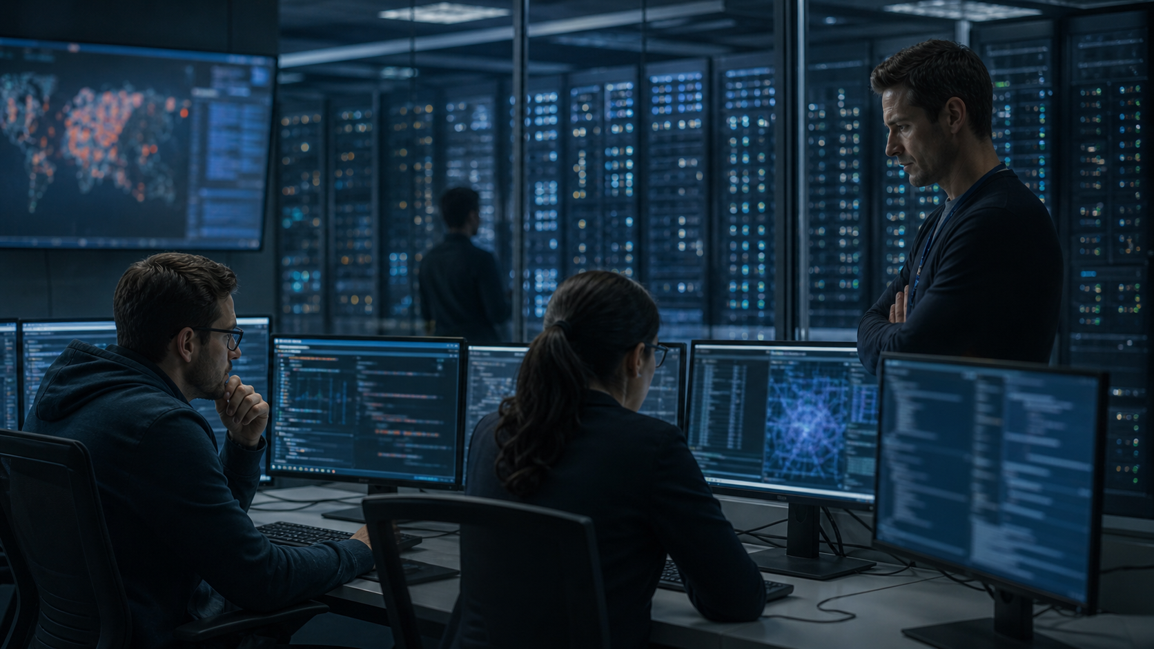 Security team investigating a model-driven intrusion in a server environment