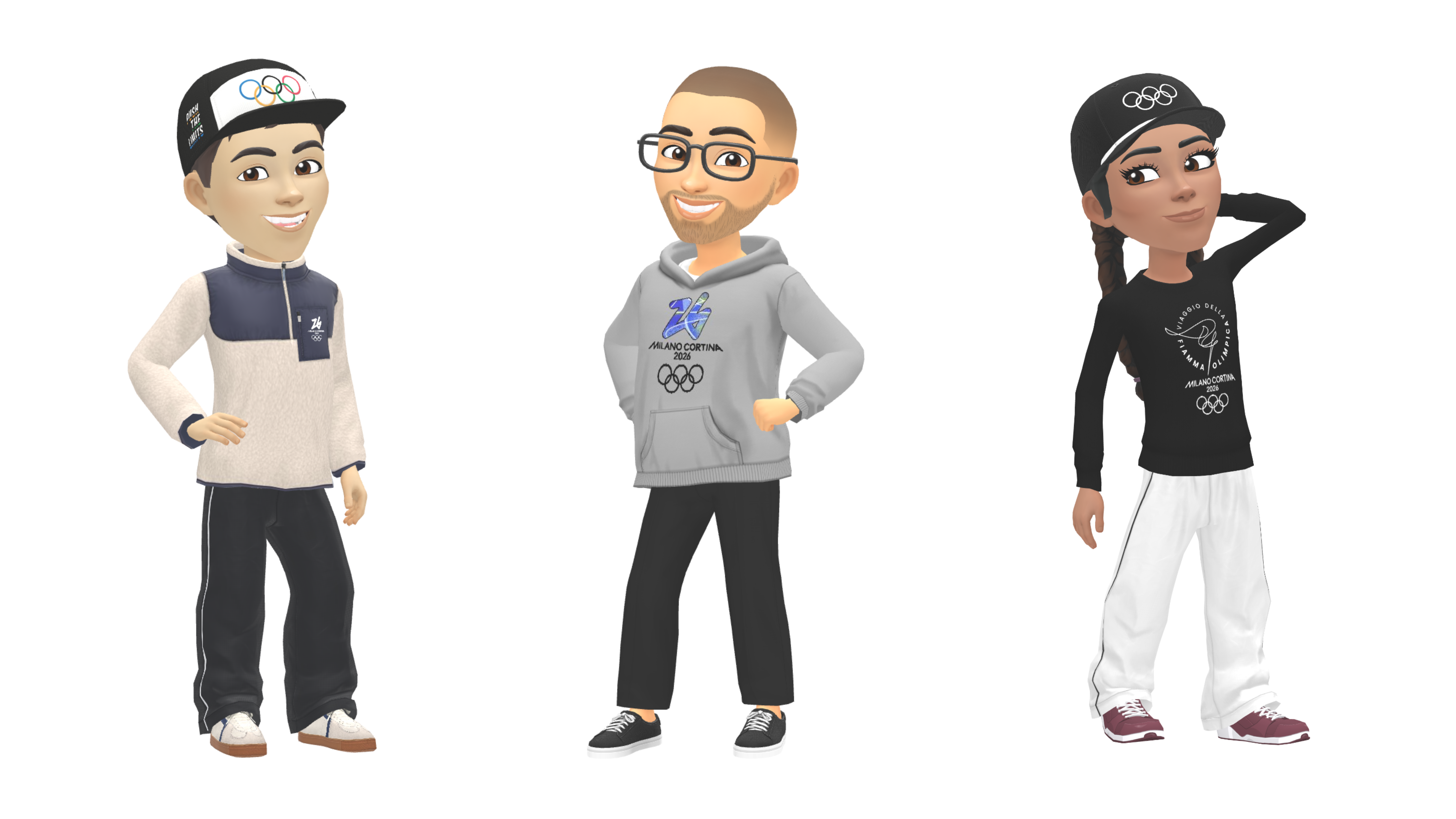 Официальный визуал Snap с Bitmoji-аватарами в образах 2026 Winter Olympics