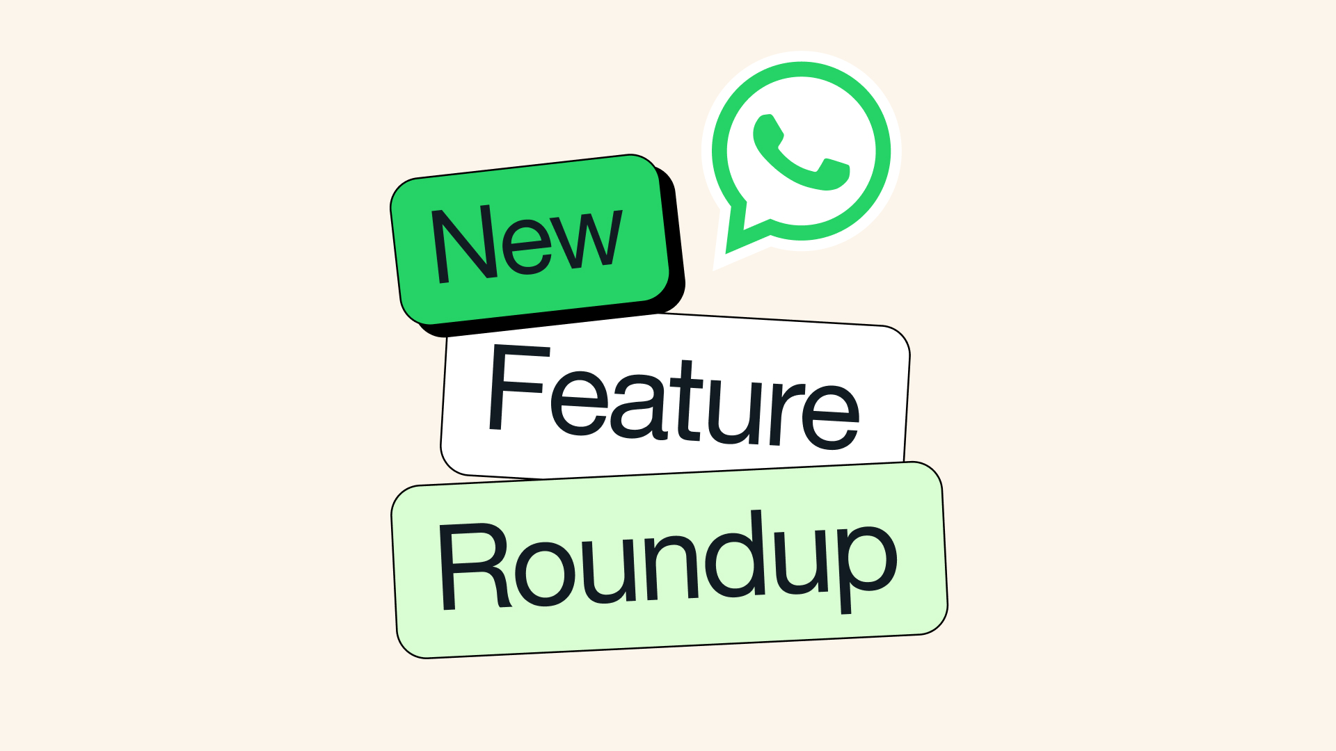 Официальный визуал WhatsApp Feature Roundup